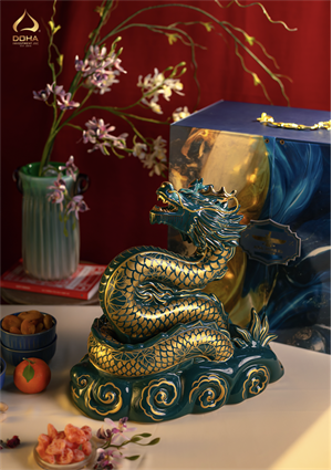 Long Vân Hội Lộc Màu Xanh Lục <br>Royal Darius XO Gold 23K